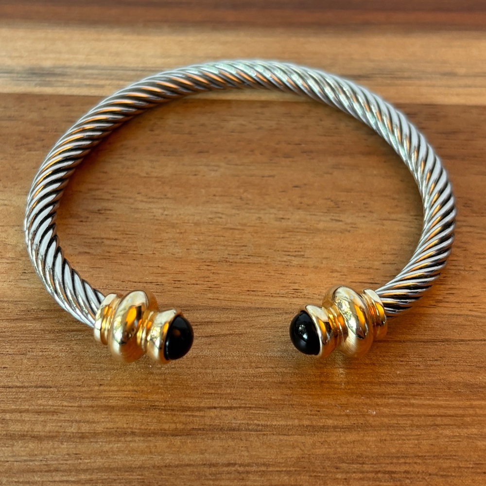 Rope coil bangle bracelet